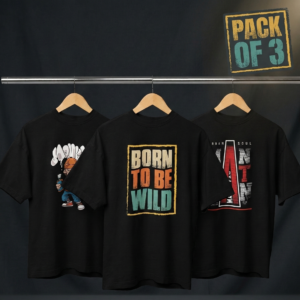 Fulloat Urban Core Trio Oversized T-Shirt - Pack of 3