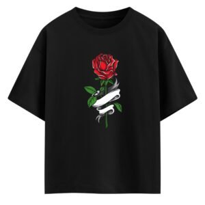 Crimson Rose Oversized T-Shirt